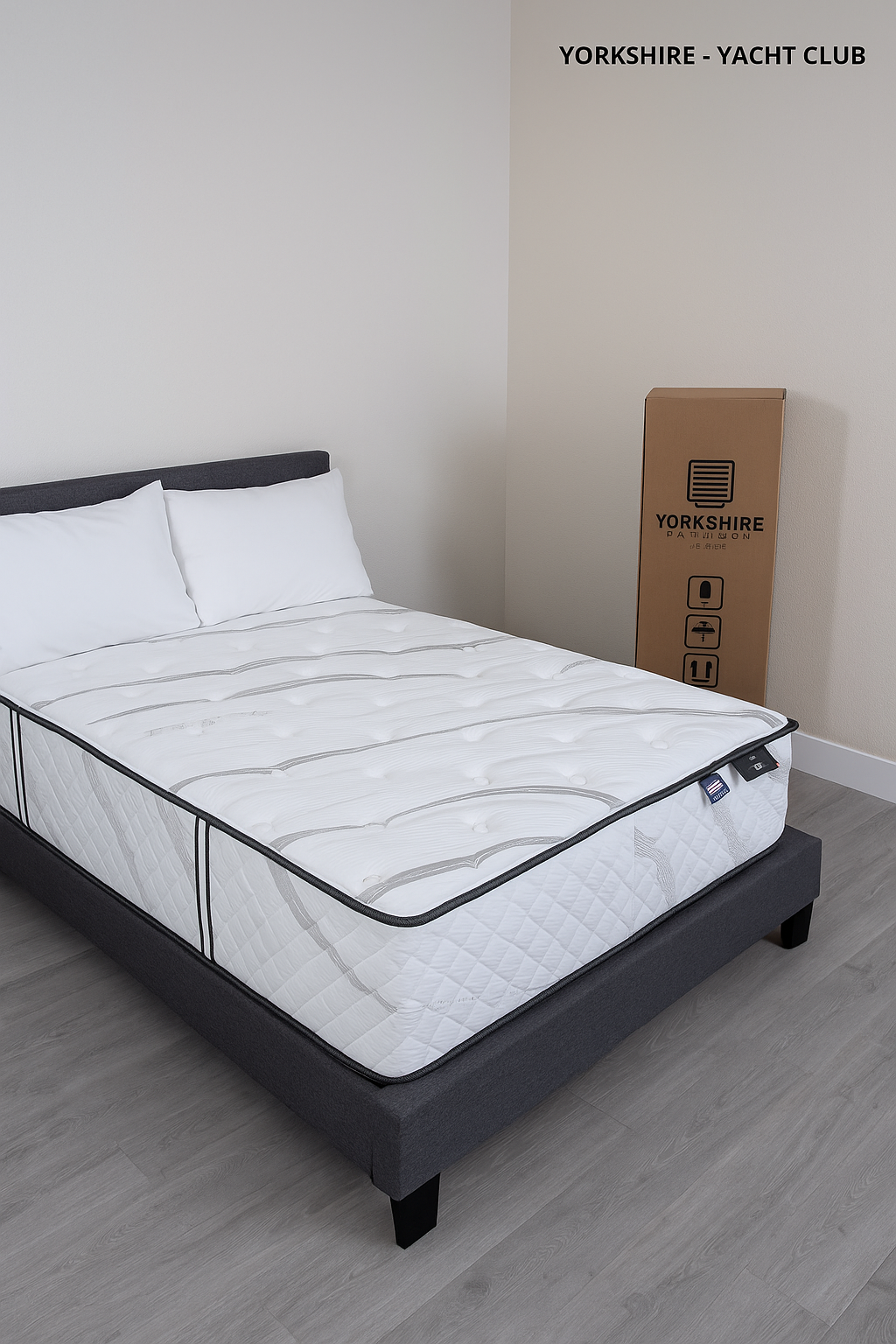 YORKSHIRE - GRAPHITE MF 14" QUILTED FOAM MATTRESS FREE SHIPPING!