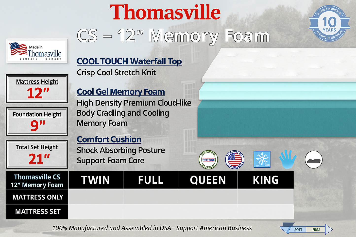CS 12 MF – Thomasville Bed in a Box FREE SHIPPING 50% OFF RETAIL!