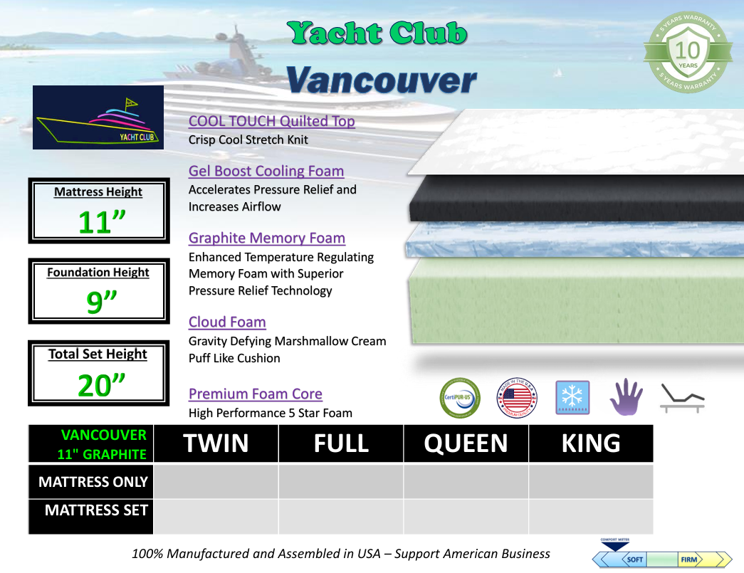 VANCOUVER II - GRAPHITE MF 55% off retail free shipping!